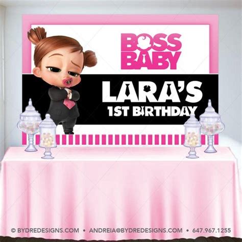 First Birthday Backdrop Boss Baby Girl Birthday Backdrop Boss Baby My XXX Hot Girl