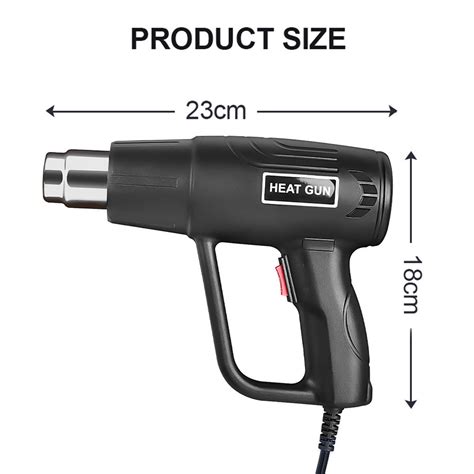 W Electric Heat Shrink Gun Hot Air Bottle Plastic Sealer Temperature Adjustable Air Blower