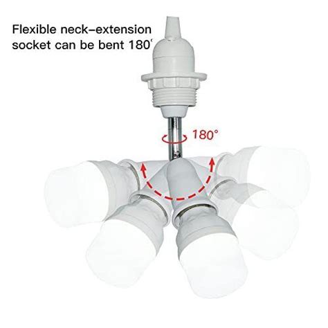 E26 E27 Light Socket Extender 4 5 Inch Extension Adjustable Vertical 2