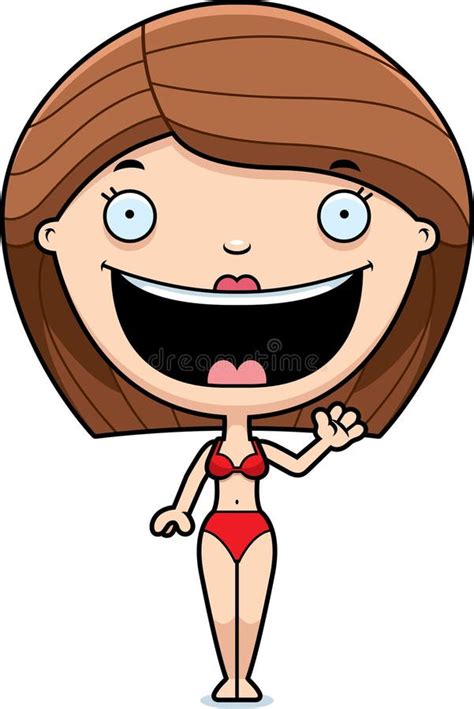 Mujer en bikini ilustración del vector Ilustración de sunbathing 57143279