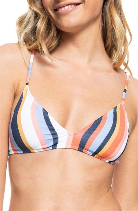 Buy Roxy Beach Classics Athletic Triangle Bikini Top Mood Indigo