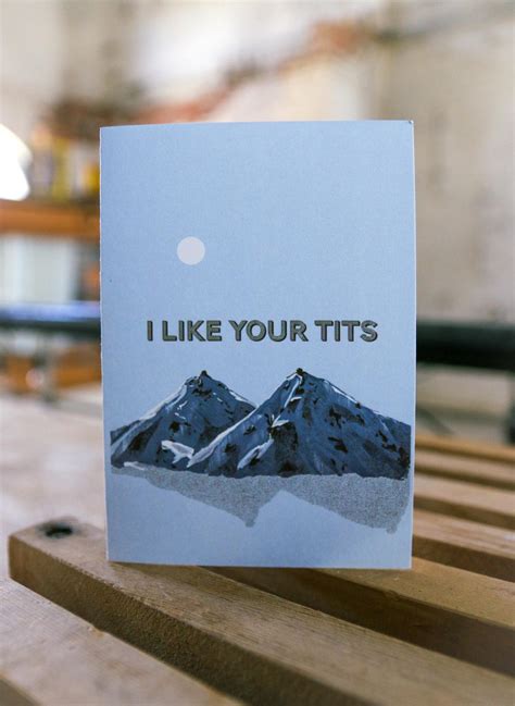 Greeting Card I Like Your Tits Etsy