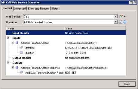 interaction process automation designer  call web service operation