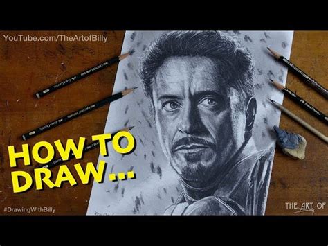 How To Draw Tony Stark Iron Man For Beginners Robert Downey Jr In The