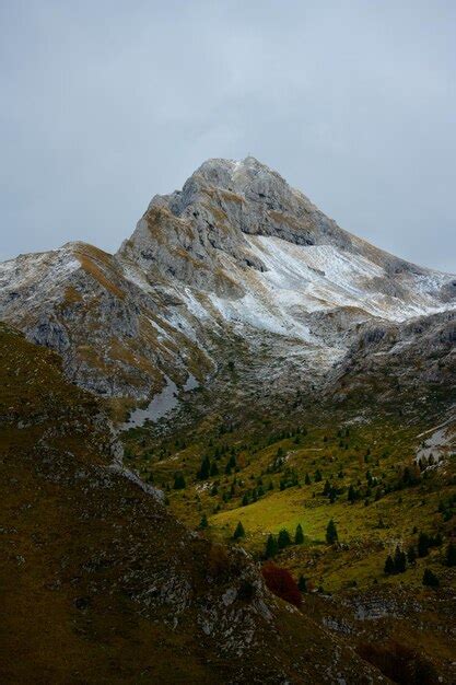 premium photo mountain  autumn vertical landscape
