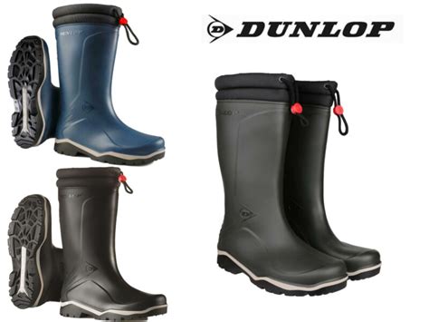 Dunlop Fleece Lined Wellies Thermal Padded Waterproof Warm Fur