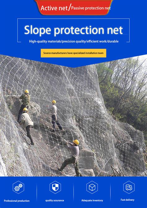 Slope Protection System Hexagonal Mesh Rockfall Wire Netting Anping