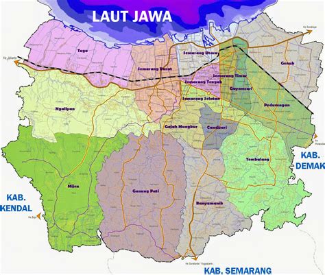 nama kecamatan  kota semarang info area