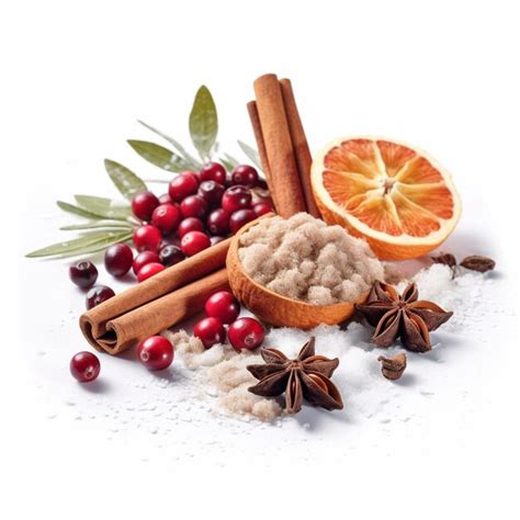 Premium Photo A Picture Of Cinnamon Cranberries And An Orange With