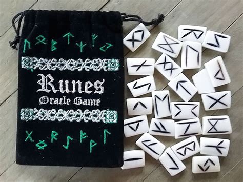 Rune Set Engraved Tibetan Yak Bone Runes Bone Rune Set Elder Futhark