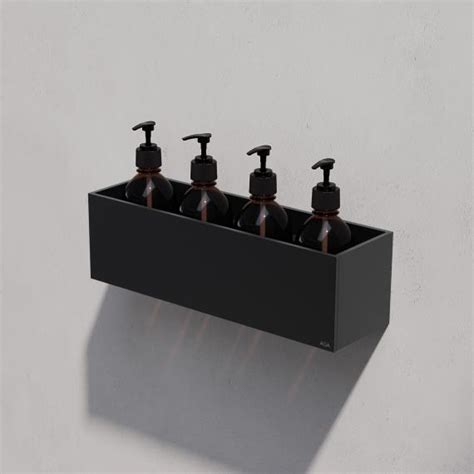 Viverso Aga Design U Shelf With Soap Dispenser Matt Black Soap