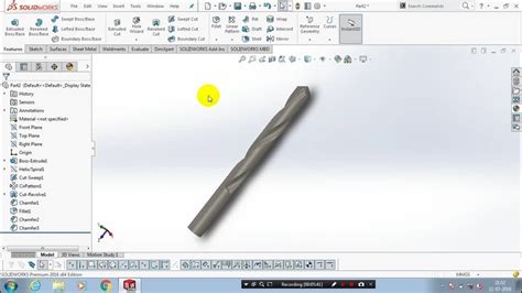 Drill Bit In Solidworks Youtube