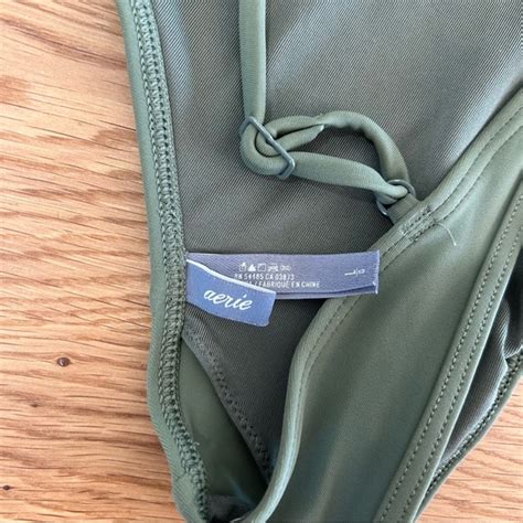 Aerie Swim Aerie Olive Green Bikini Swimsuit Sz Large Poshmark