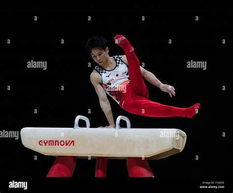 Kazuma Kaya (Japan) in action during Gymnastics World Cup 2019 at ...