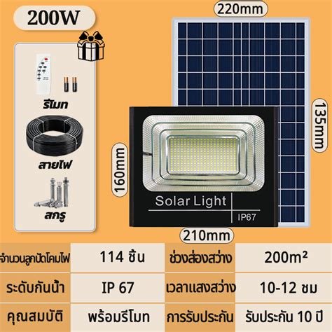 💡รุ่นใหม่ล่าสุด【1 แถม 1】💡ไฟโซล่าเซลล์ 1000w ไฟสปอร์ตไลท์ โคมไฟโซลาเซลล์