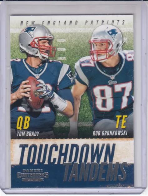 Tom Bradyrob Gronkowski 2013 Panini Contenders Touchdown Tandems 4