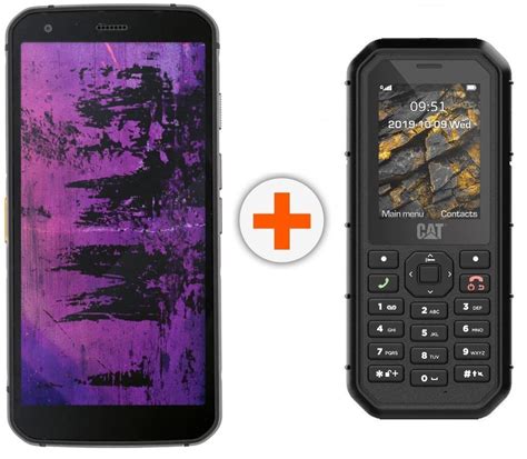 Смартфон CAT - S62 Pro, 6GB/128GB + Мобилен телефон CAT B26, черни ...