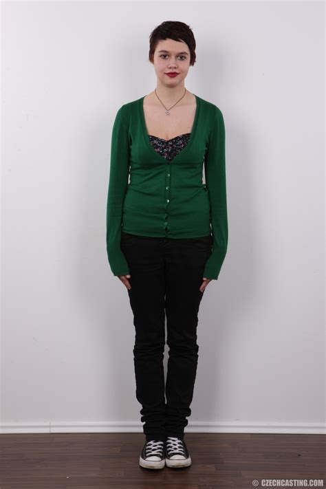 Short Haired Brunette Wearing Green Blouse XXX Dessert Picture