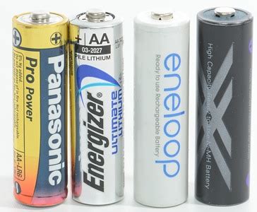 AA Battery Comparison Chart