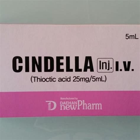 CINDELLA INJ. IV. THIOCTIC ACID 25mgt/5ml - Glutathione Philippines