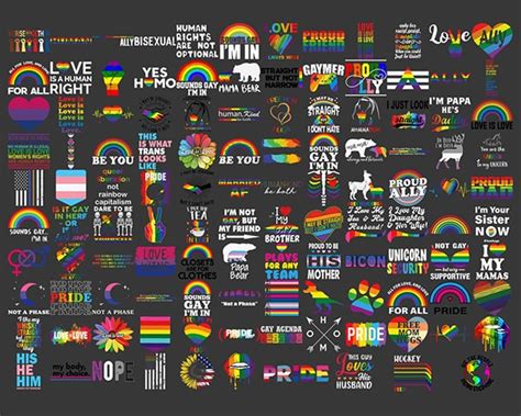 Lgbt Pride Png Bundle Gay Pride Png Rainbow Flag Pride Equality Lesbian Lgbt Png Pride