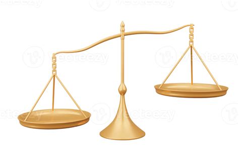 Gold Unbalanced Balance Scale Investment Financial Business And Law