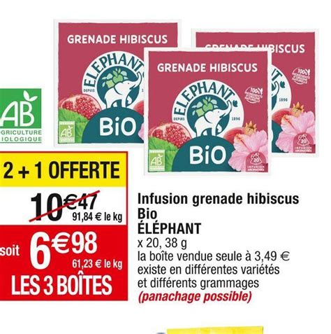 Promo L Phant Infusion Grenade Hibiscus Bio Chez Cora