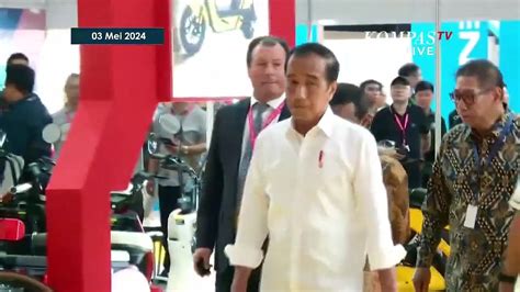 Kata Jokowi Usai Hadiri Pameran Kendaraan Listrik PEVS Di JIExpo