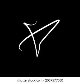 White Logo Black Background Stock Illustration 2057577080 | Shutterstock