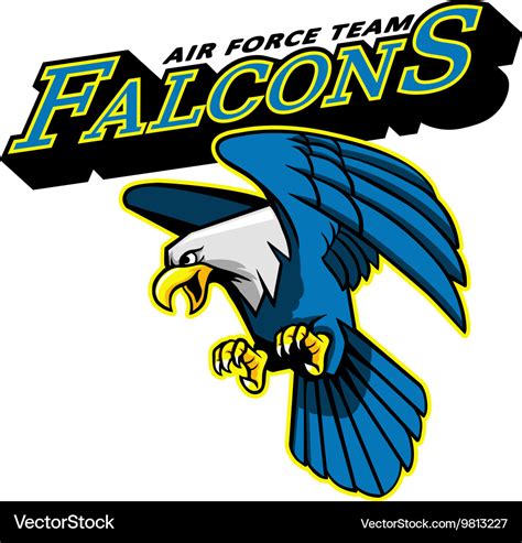 Falcons air force team mascot Royalty Free Vector Image