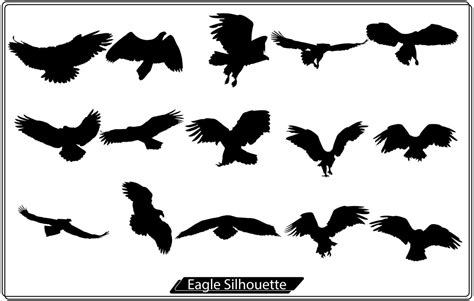 Bald Eagle Silhouette Isolated On White Free 17114295 Vector Art At