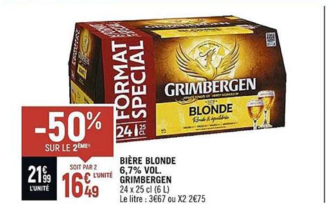 Promo Bière Blonde Vol Grimbergen chez Spar iCatalogue fr