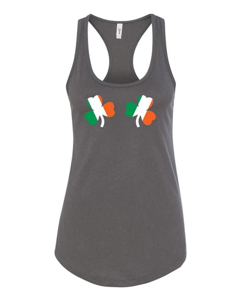 Irish Flag Shamrocks Breasts St Patricks Day Shamrock Shirt St