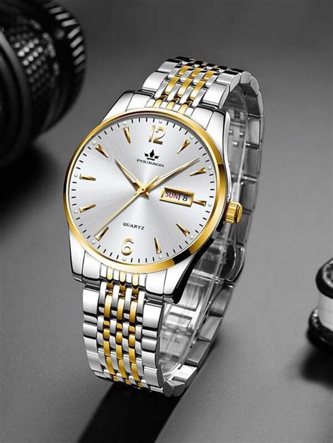 Men Round Pointer Quartz Watch SHEIN USA