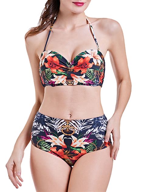 Sayfut Junior S Two Pieces Swimsuit Retro High Waisted Bikini Set