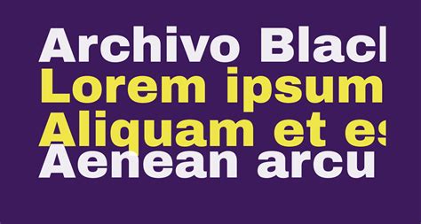 Archivo Black Free Font What Font Is