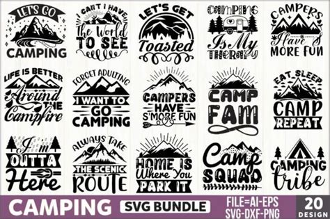 Camping Svg Bundle Graphic By Designking · Creative Fabrica