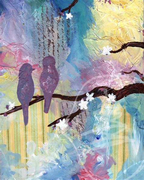 25 Beautiful Love Birds Painting Etsy