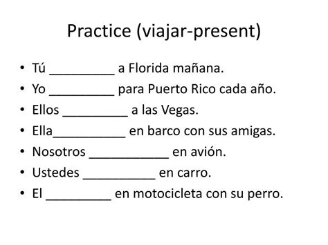 PPT - Verbo VIAJAR (to travel) PowerPoint Presentation, free download ...