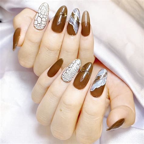 Top 50 Mẫu nail thạch nâu Hot trend mới nhất