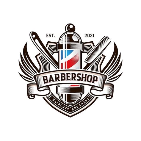 Premium Vector Barber Shop Vintage Logo Design