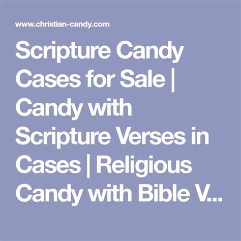 Scripture Candy Cases For Sale Candy With Scripture Verses In Cases Religious Candy With