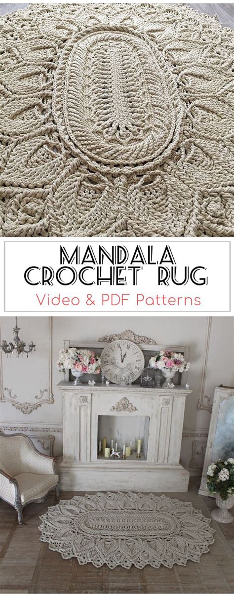 Mandala Crochet Rug Video PDF Tutorials See All Carpet Patterns