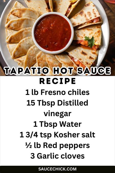 Tapatio Hot Sauce Recipe For Spicy Perfection