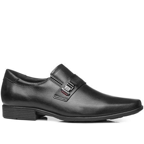 Sapato Social Da Pegada - Sapato Social Pegada Masculino em Couro Preto 126507-01 Preto