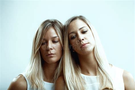 Blonde Companions Sharing Personal Secrets Stock Image Image Of Lifelong Adult