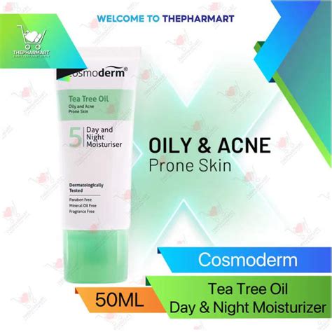 Cosmoderm Tea Tree Oil Day And Night Moisturizer Spf15 50ml Shopee