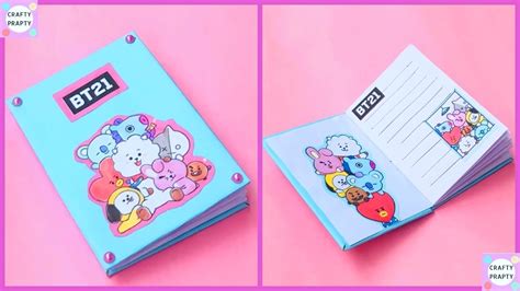 How To Make Bts Notebook Diy Bt Notebook School Supplies Korean