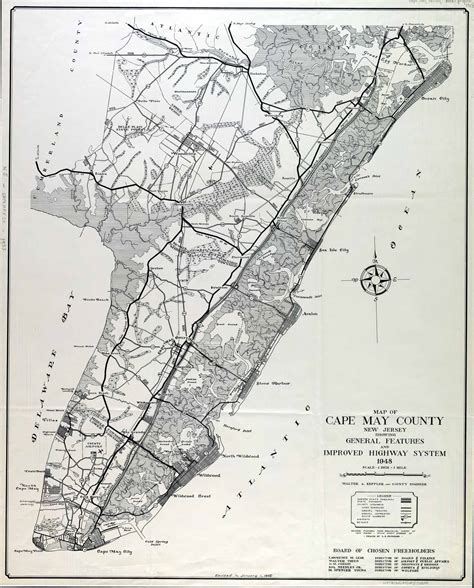 Cape May County Map NJ Shops Cape May County Vector Map