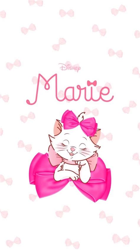 A Cat With A Bow On It S Head And The Words Marie Above It